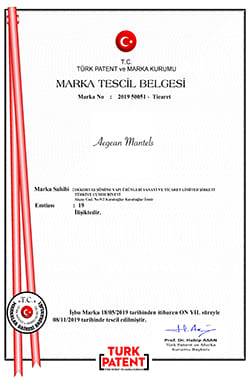 AegeanMantels Tescil Belgesi