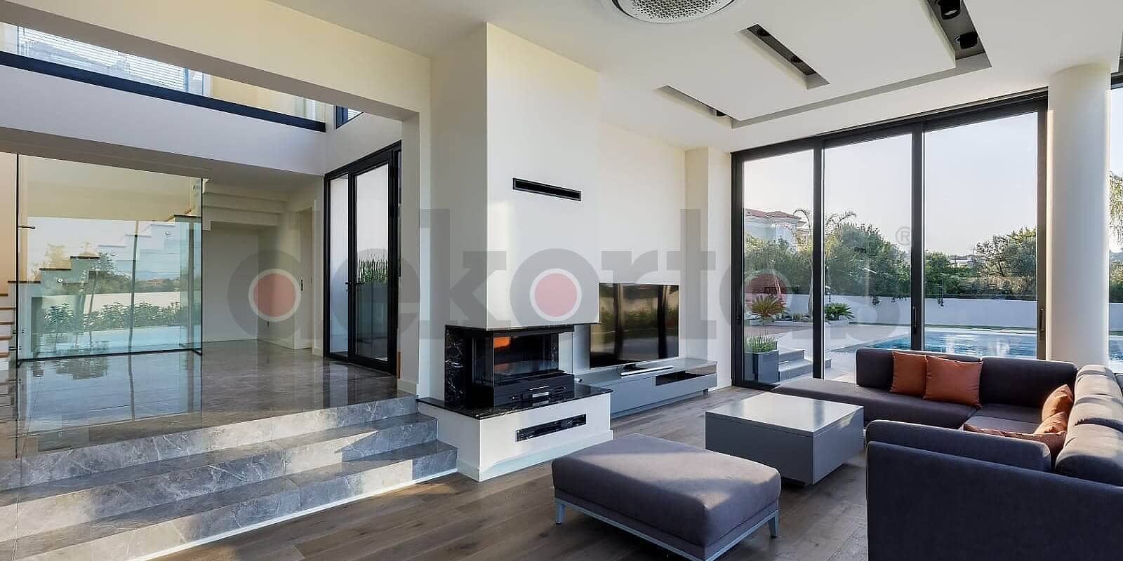 842 Model Yeni Odunlu Orta Şömine 