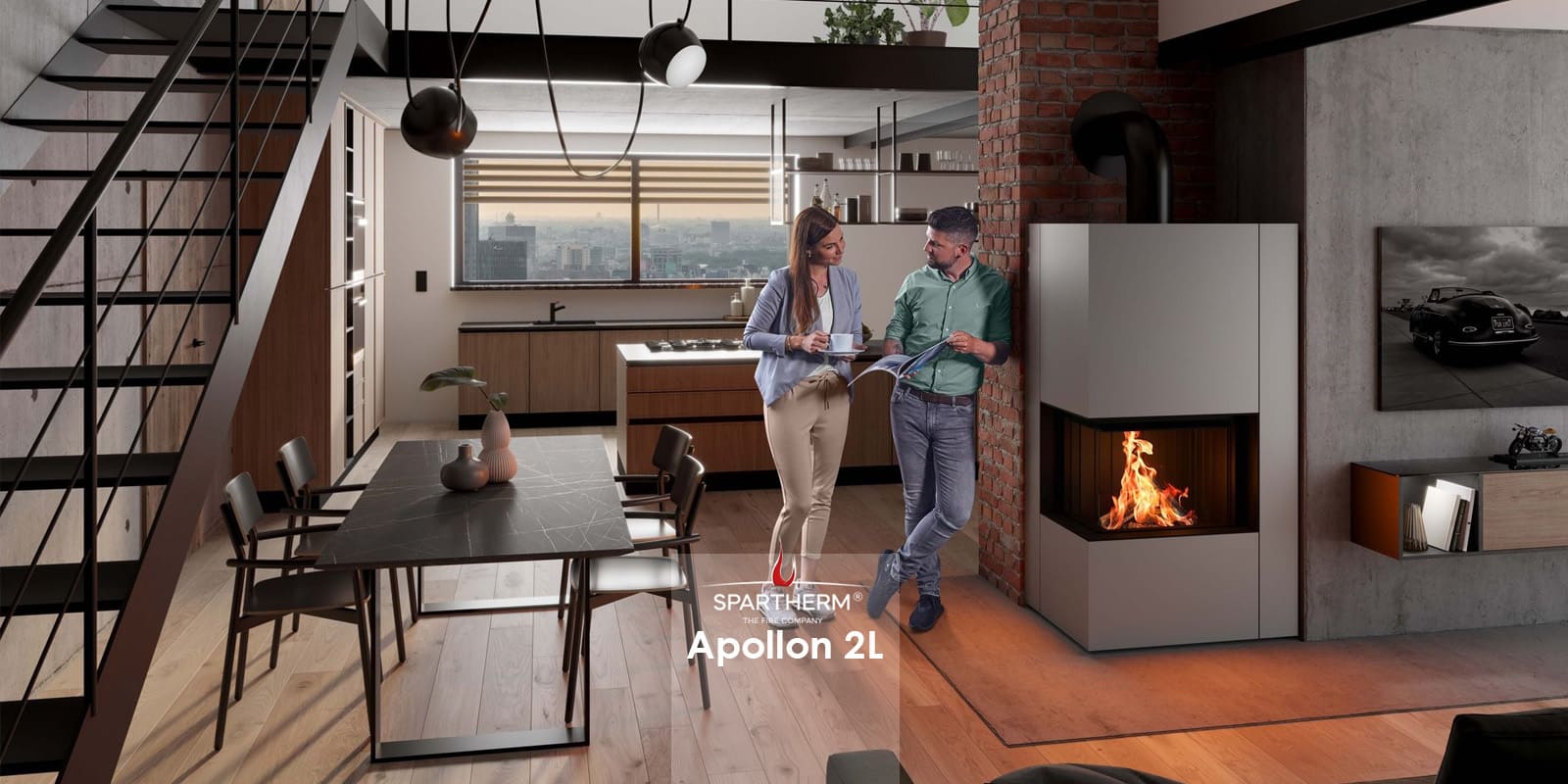 Apollon2L Odunlu Şömine 