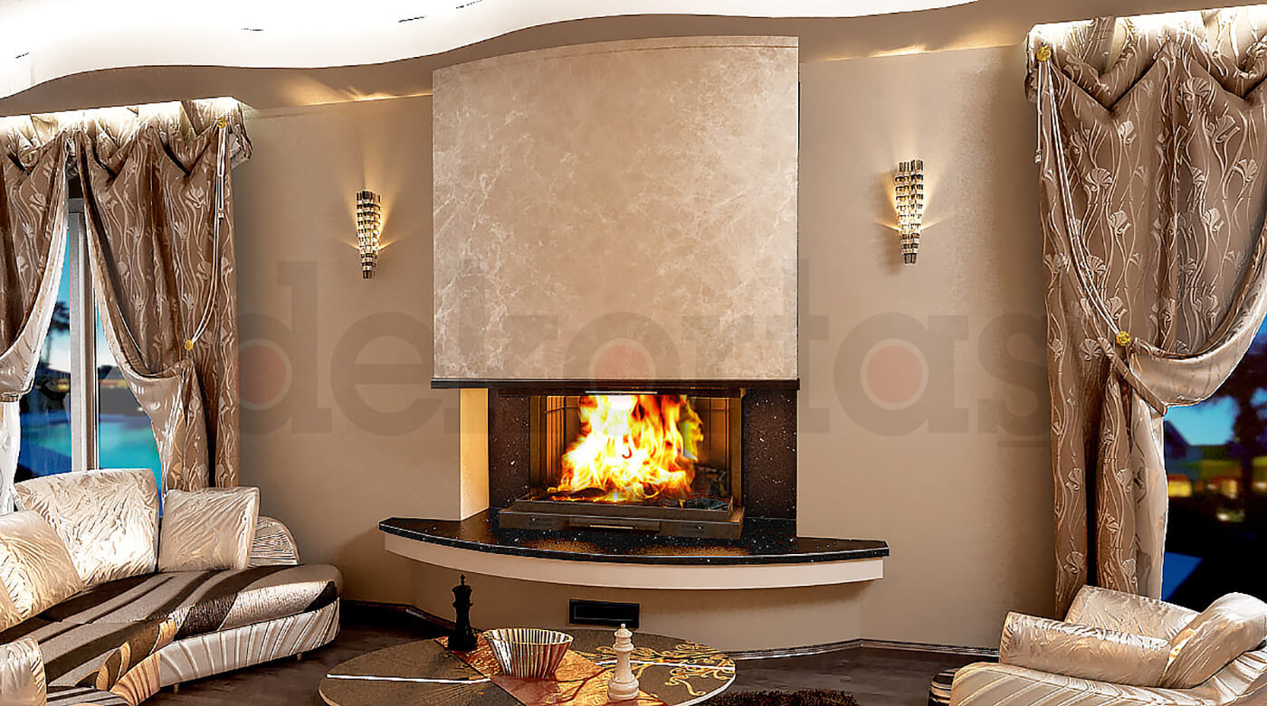 Model 858 Odunlu Şömine Modeli