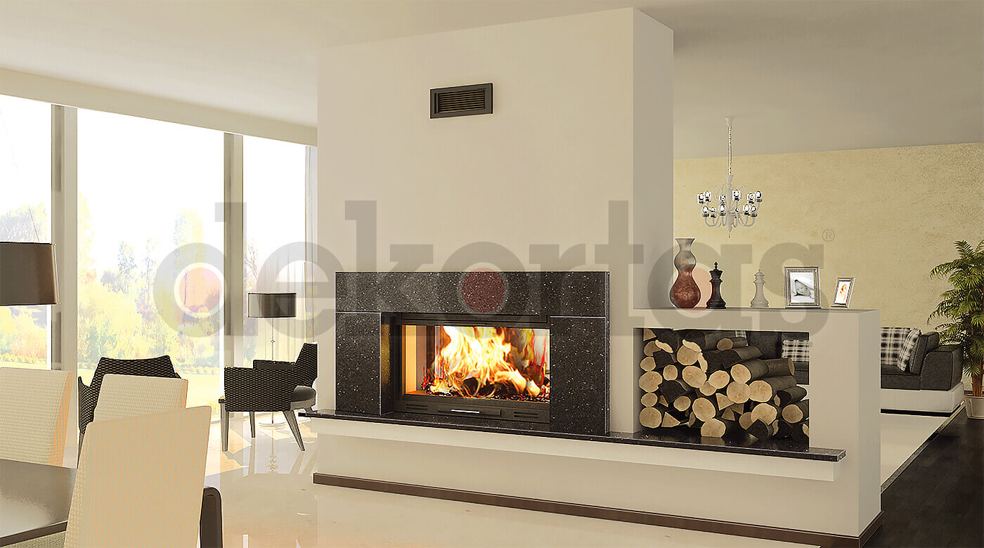 Model 119 (Arka) Odunlu Şömine Modeli