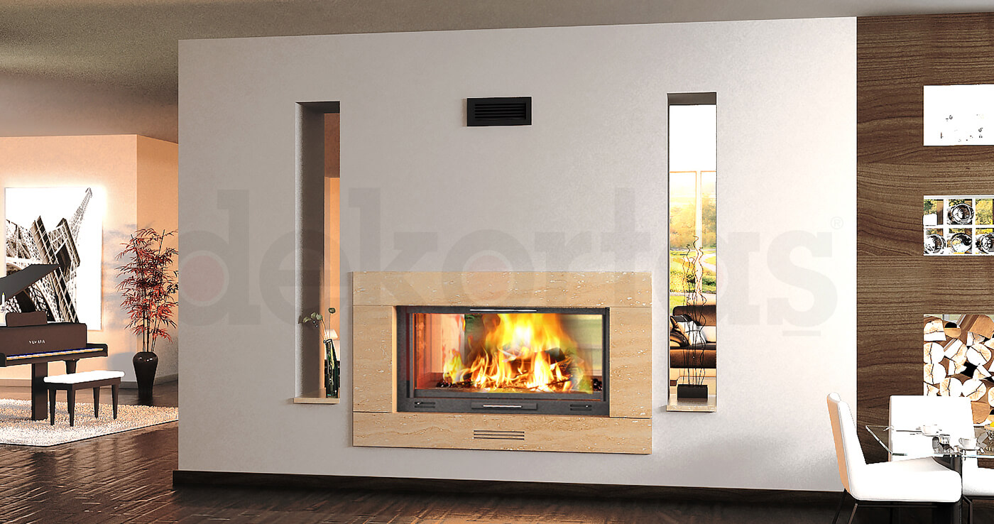Model 150 (Arka) Odunlu Şömine Modeli