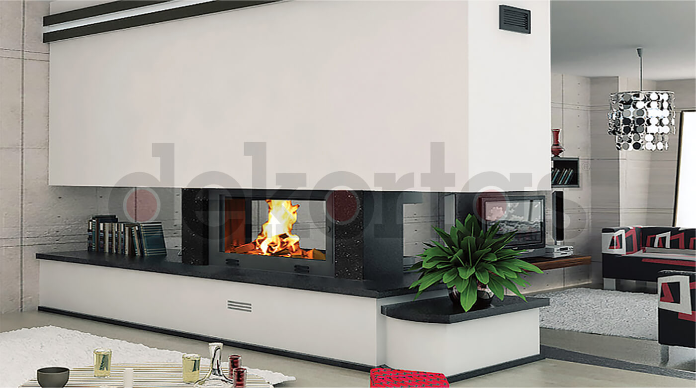 Model 836 (Arka) Odunlu Şömine Modeli