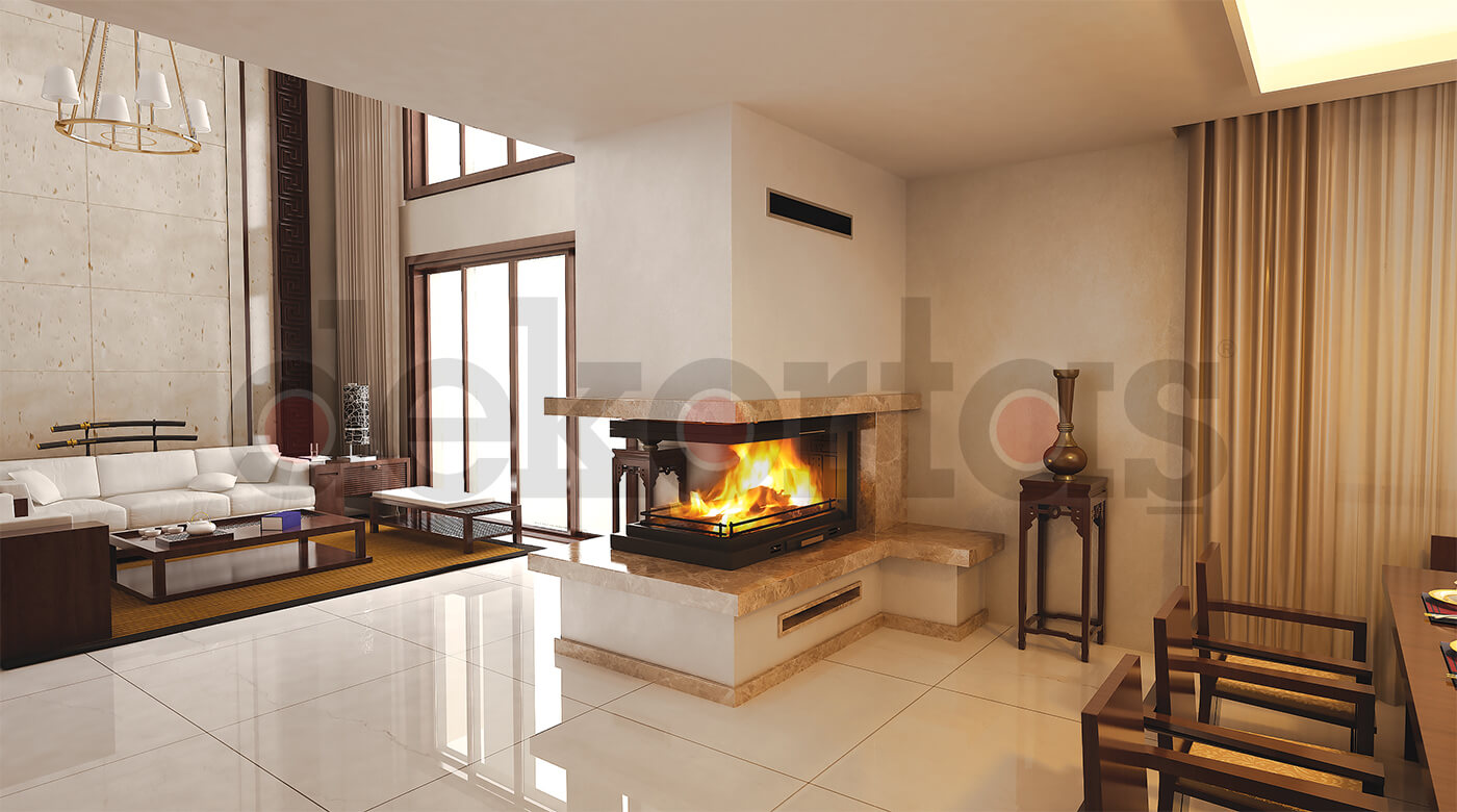 Model ERC Odunlu Şömine Modeli