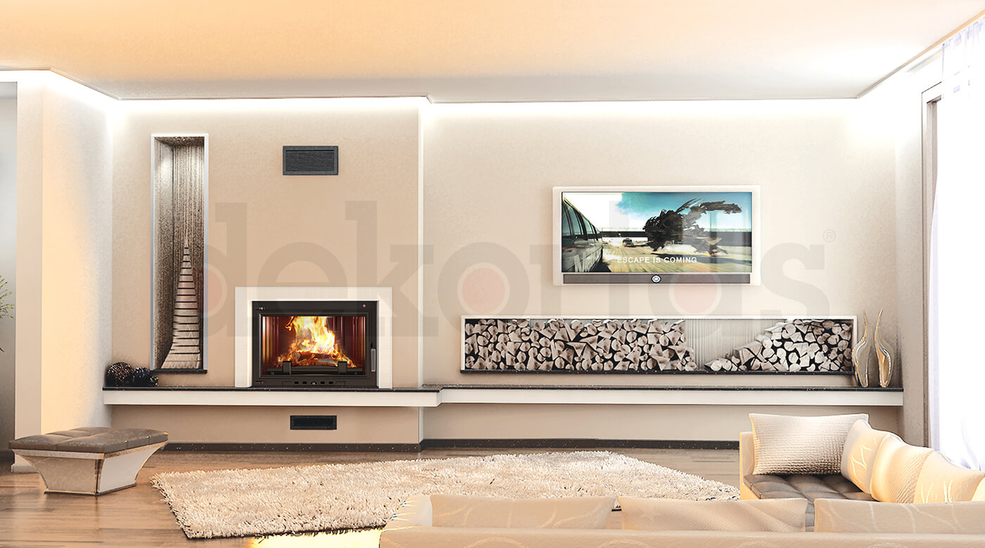 Model 1122 Odunlu Şömine Soba Modeli