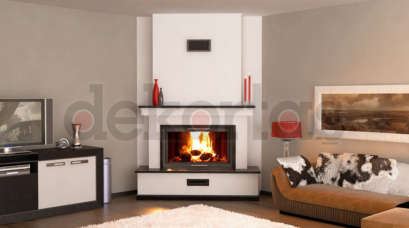 Model 106 Köşe Odunlu Şömine Modeli